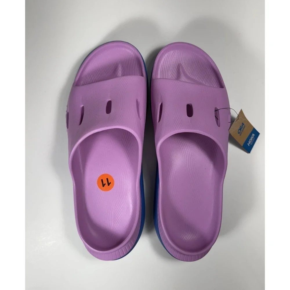 HOKA Ora Recovery Slide 3 Sandals Cyclamen Blue Pink Men's‎ Sz 11 *NEW* 1135061